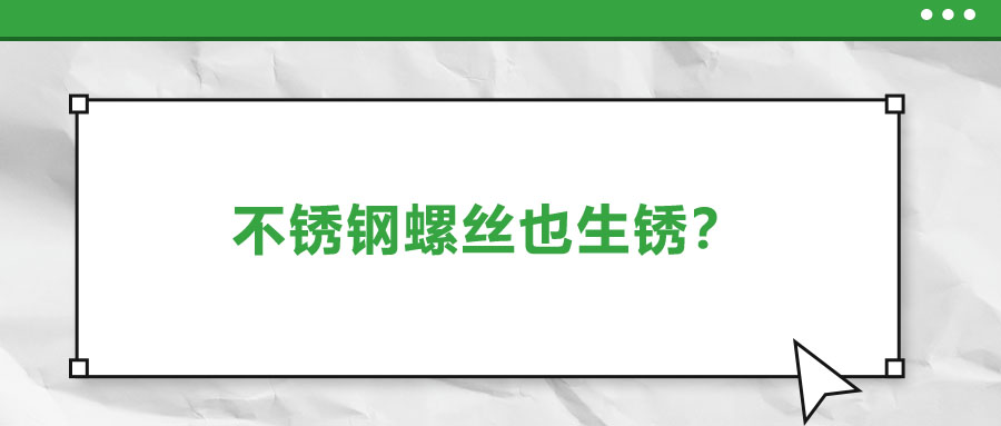 不銹鋼螺絲也生銹？