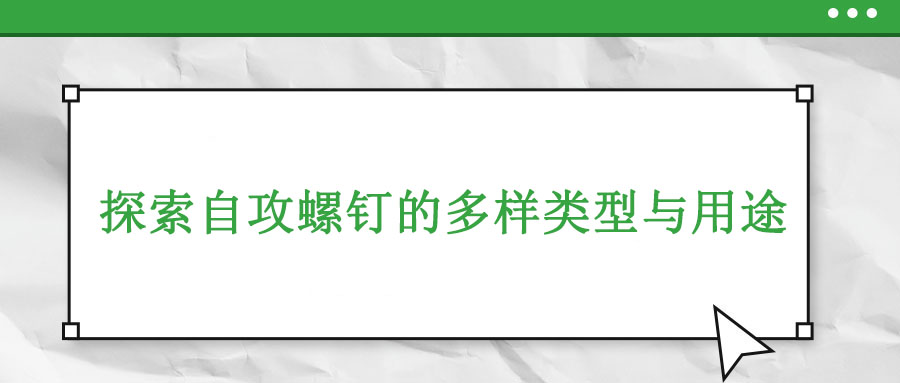 探索自攻螺釘?shù)亩鄻宇愋团c用途